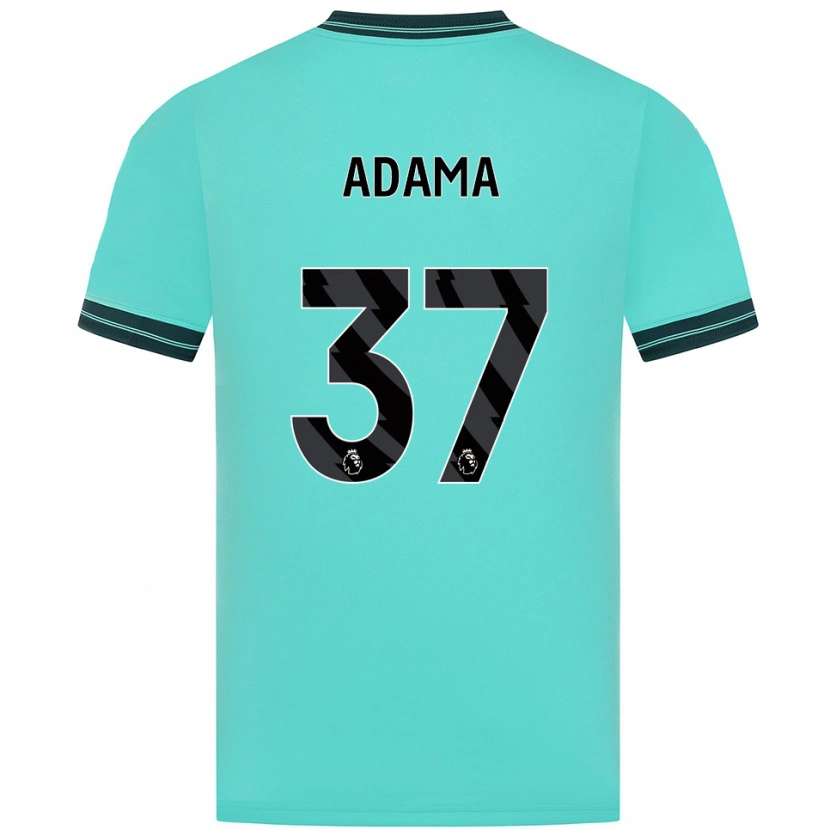 Danxen Uomo Maglia Adama Traore #37 Azzurro Verde Kit Gara Away 2025/26 Maglietta