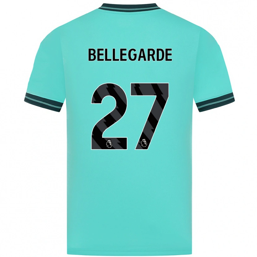 Danxen Uomo Maglia Jean-Ricner Bellegarde #27 Azzurro Verde Kit Gara Away 2025/26 Maglietta