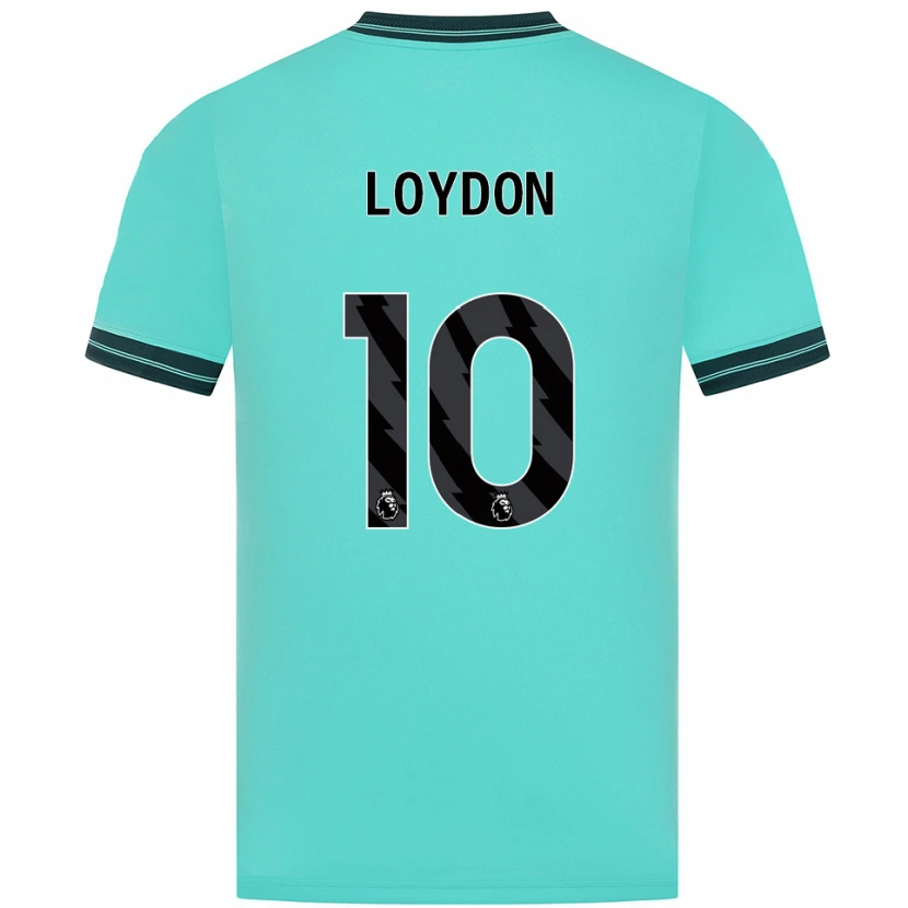 Danxen Uomo Maglia Abi Loydon #10 Azzurro Verde Kit Gara Away 2025/26 Maglietta