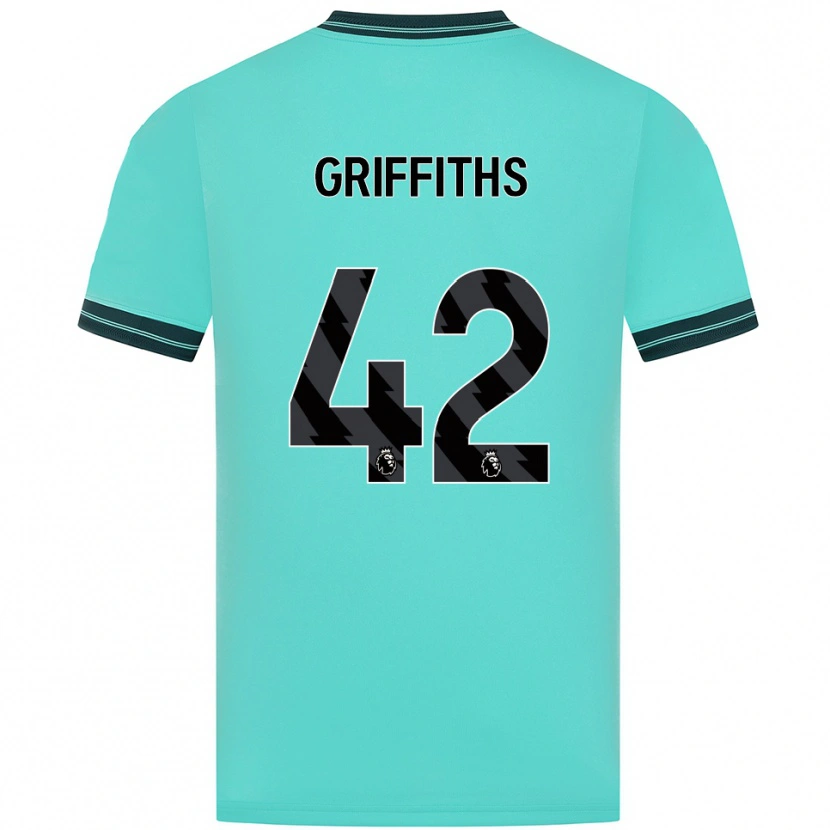Danxen Uomo Maglia Harvey Griffiths #42 Azzurro Verde Kit Gara Away 2025/26 Maglietta