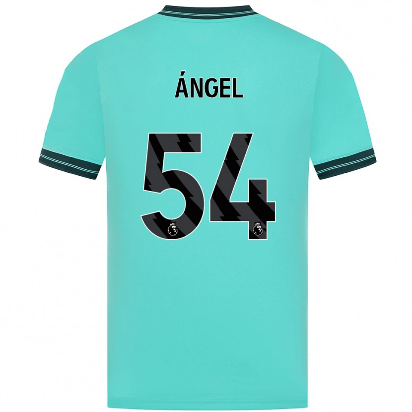 Danxen Uomo Maglia Dani Ángel #54 Azzurro Verde Kit Gara Away 2025/26 Maglietta