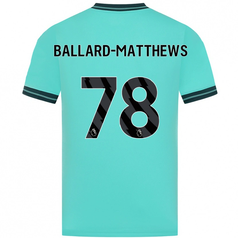 Danxen Uomo Maglia Emilio Ballard-Matthews #78 Azzurro Verde Kit Gara Away 2025/26 Maglietta