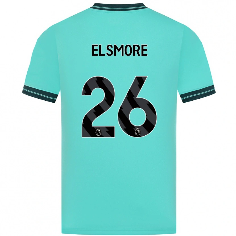 Danxen Uomo Maglia Ria Elsmore #26 Azzurro Verde Kit Gara Away 2025/26 Maglietta