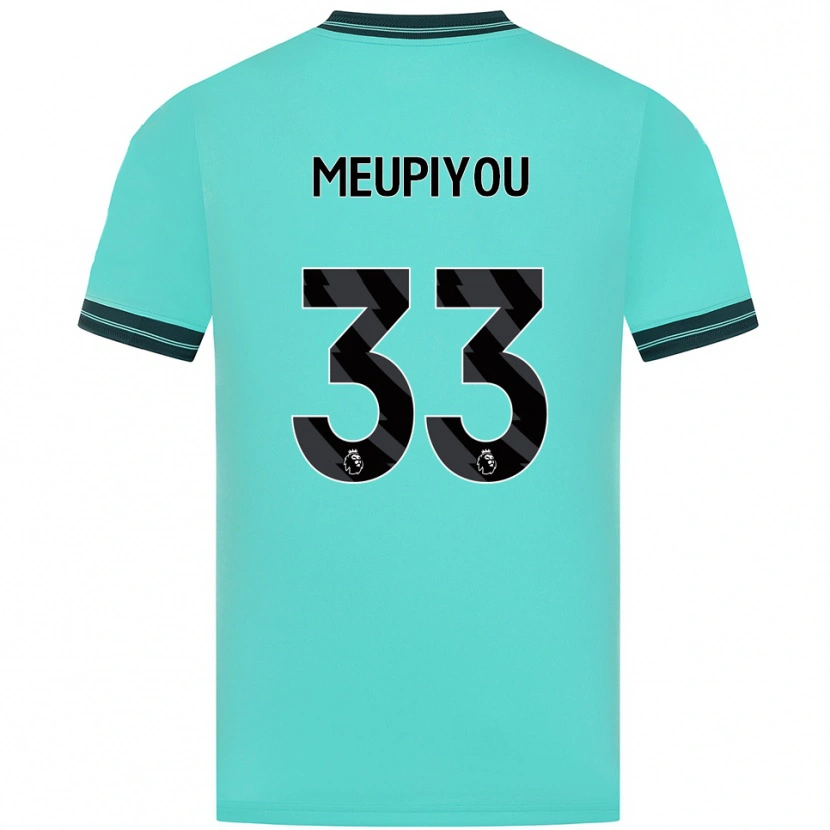 Danxen Uomo Maglia Bastien Meupiyou #33 Azzurro Verde Kit Gara Away 2025/26 Maglietta