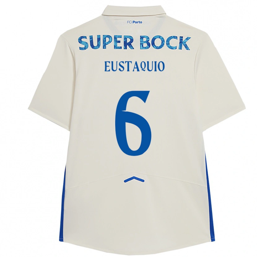 Danxen Uomo Maglia Stephen Eustaquio #6 Bianco Blu Kit Gara Third 2025/26 Maglietta