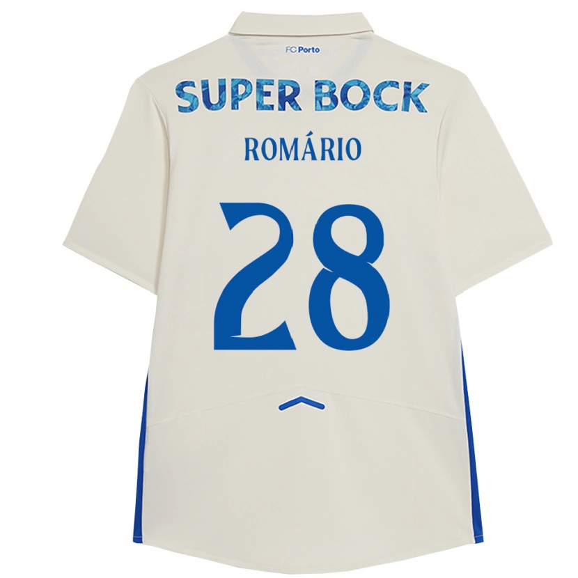 Danxen Uomo Maglia Romário Baró #28 Bianco Blu Kit Gara Third 2025/26 Maglietta