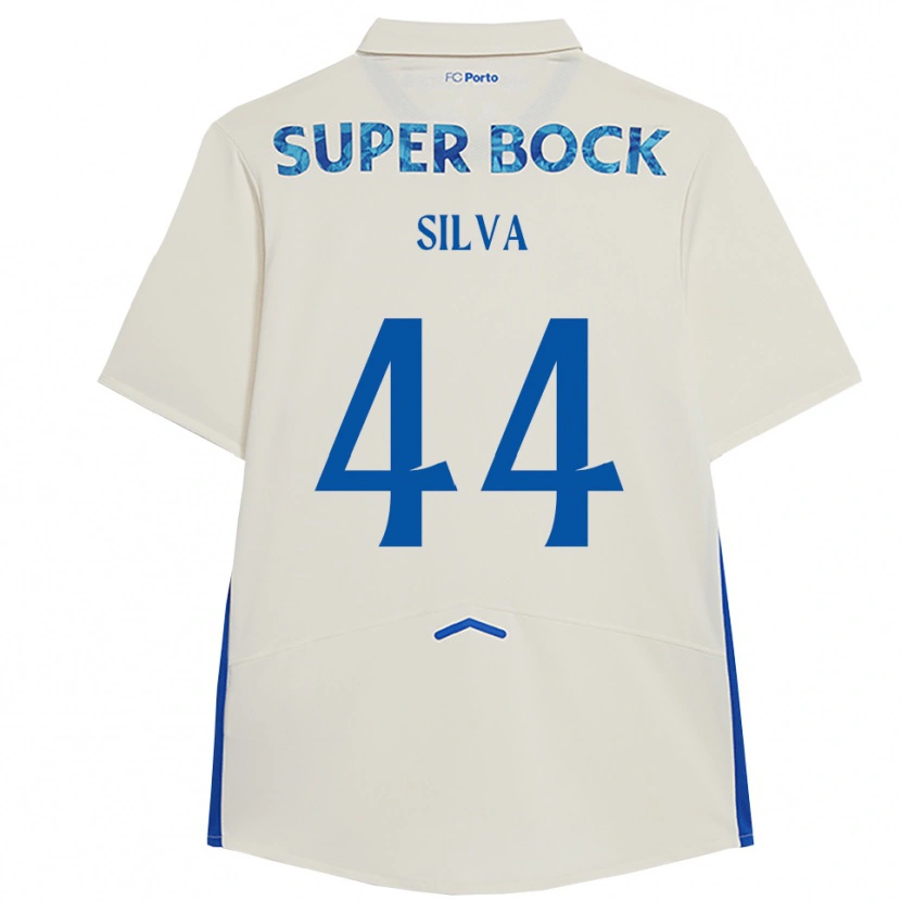 Danxen Uomo Maglia Felipe Silva #44 Bianco Blu Kit Gara Third 2025/26 Maglietta