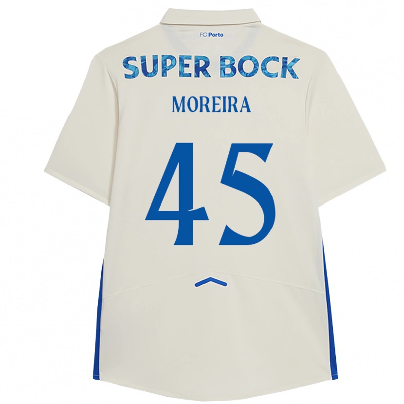 Danxen Uomo Maglia João Moreira #45 Bianco Blu Kit Gara Third 2025/26 Maglietta