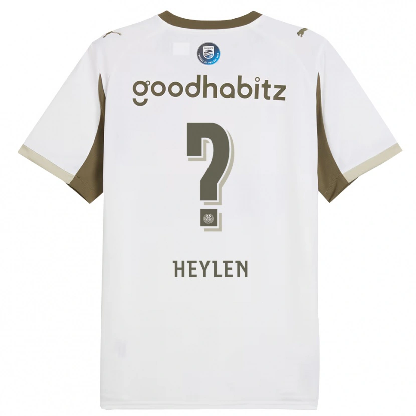 Danxen Uomo Maglia Jens Heylen #0 Bianco Grigio Kit Gara Third 2025/26 Maglietta