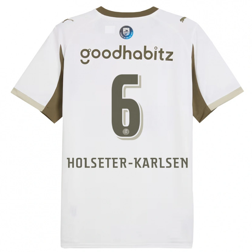 Danxen Uomo Maglia Philip Holseter-Karlsen #6 Bianco Grigio Kit Gara Third 2025/26 Maglietta