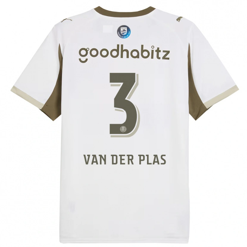Danxen Uomo Maglia Sven Van Der Plas #3 Bianco Grigio Kit Gara Third 2025/26 Maglietta