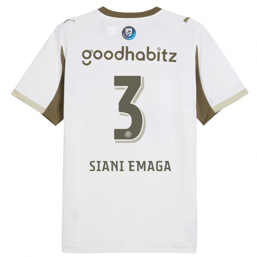 Danxen Uomo Maglia Ezechiel Siani Emaga #3 Bianco Grigio Kit Gara Third 2025/26 Maglietta