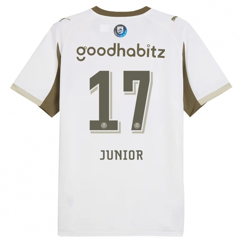 Danxen Uomo Maglia Mauro Júnior #17 Bianco Grigio Kit Gara Third 2025/26 Maglietta