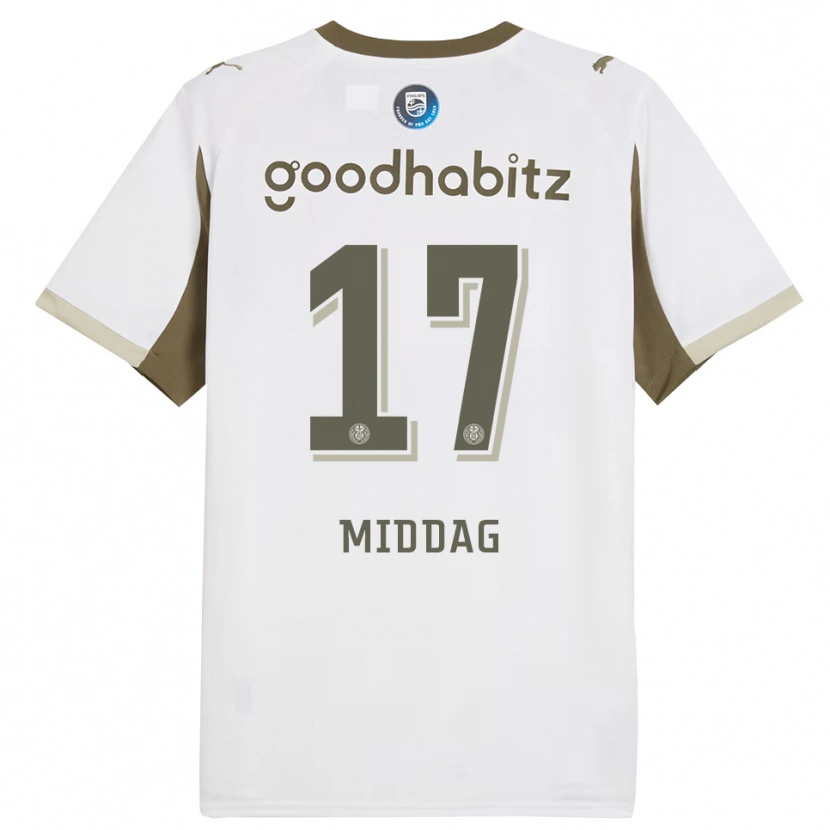 Danxen Uomo Maglia Isai Middag #17 Bianco Grigio Kit Gara Third 2025/26 Maglietta