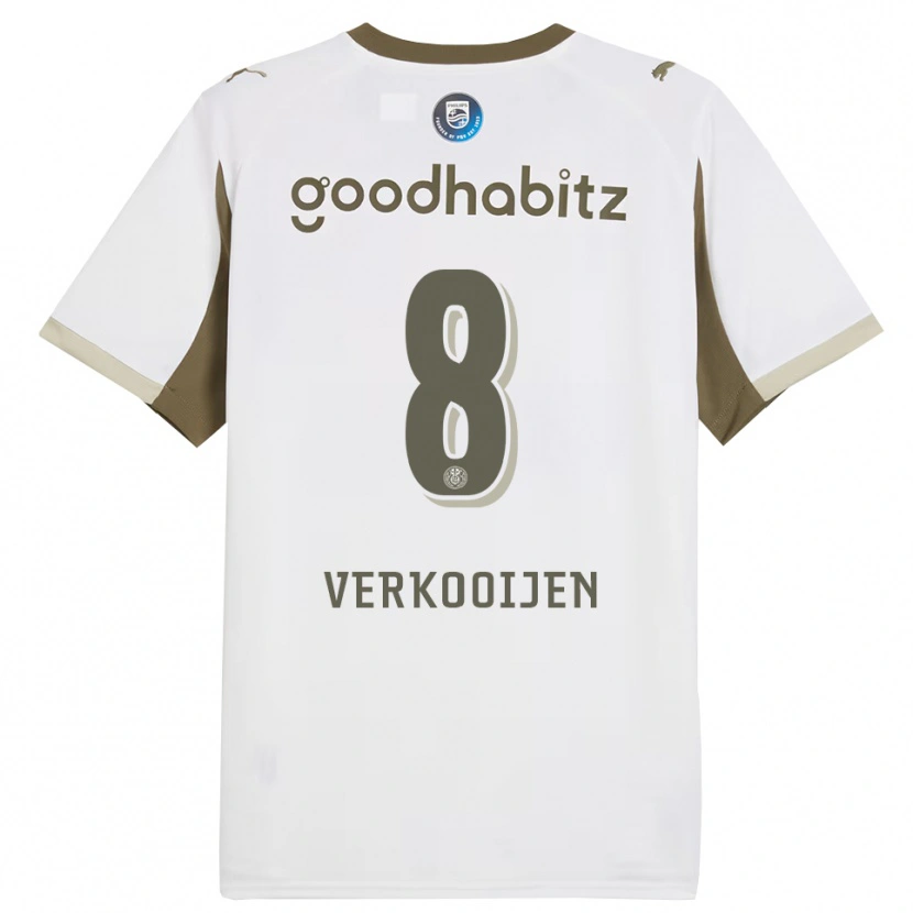 Danxen Uomo Maglia Nicolas Verkooijen #8 Bianco Grigio Kit Gara Third 2025/26 Maglietta