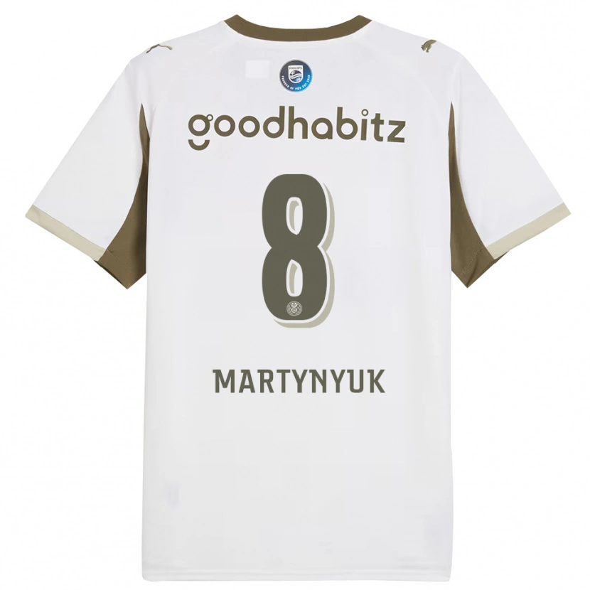 Danxen Uomo Maglia Anton Martynyuk #8 Bianco Grigio Kit Gara Third 2025/26 Maglietta