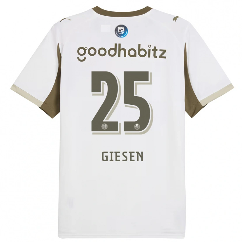 Danxen Uomo Maglia Suzanne Giesen #25 Bianco Grigio Kit Gara Third 2025/26 Maglietta