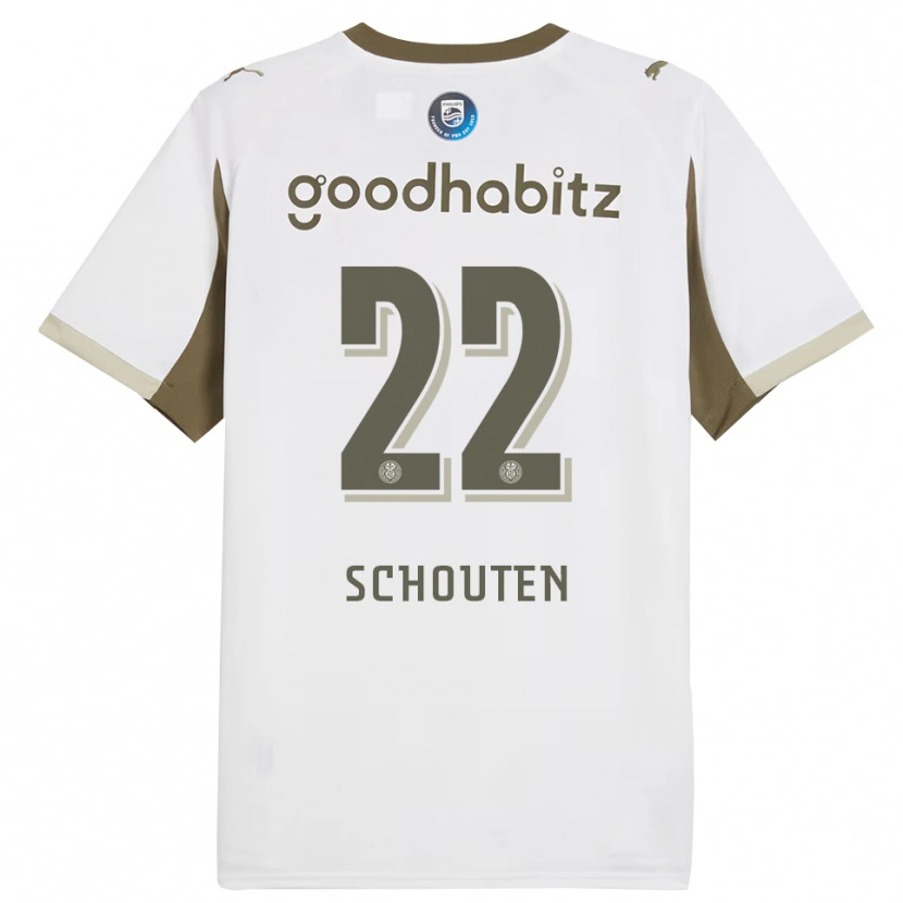 Danxen Uomo Maglia Jerdy Schouten #22 Bianco Grigio Kit Gara Third 2025/26 Maglietta
