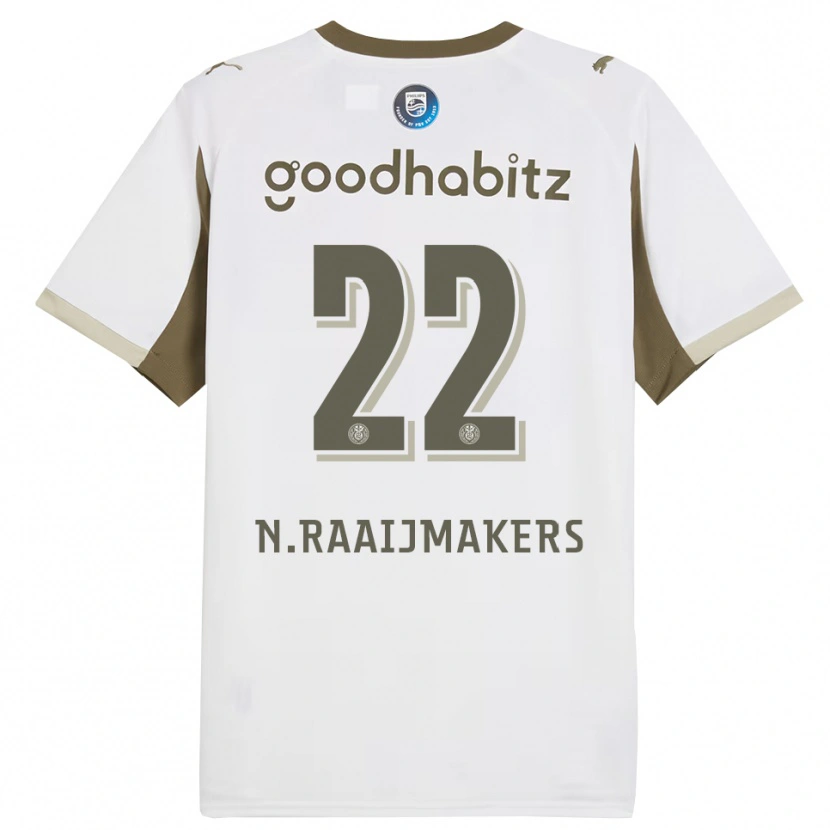 Danxen Uomo Maglia Niels Raaijmakers #22 Bianco Grigio Kit Gara Third 2025/26 Maglietta