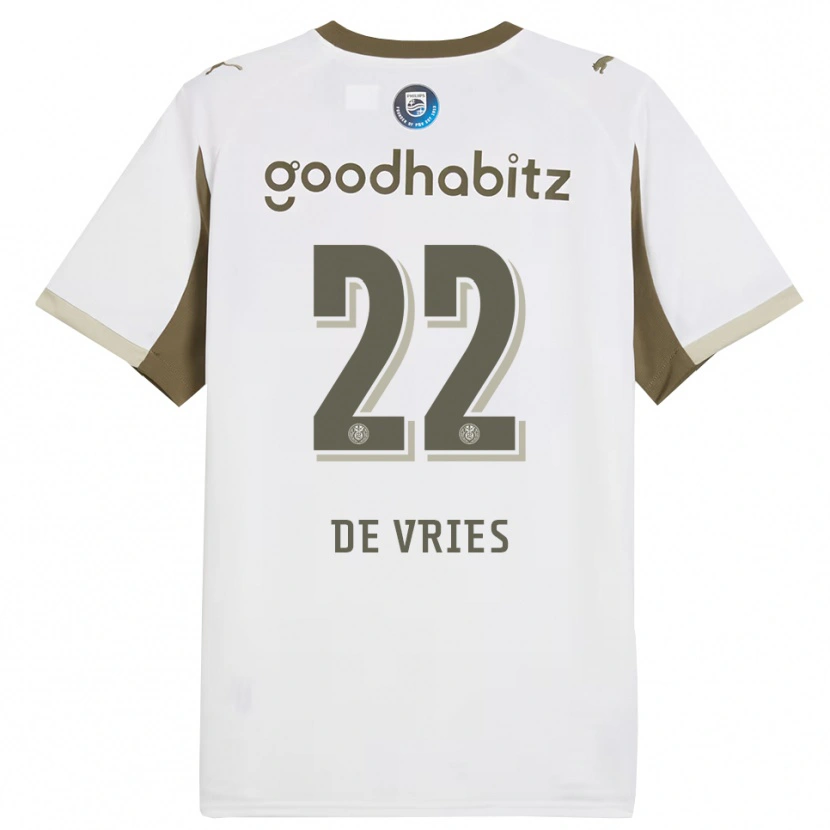 Danxen Uomo Maglia Lyam De Vries #22 Bianco Grigio Kit Gara Third 2025/26 Maglietta