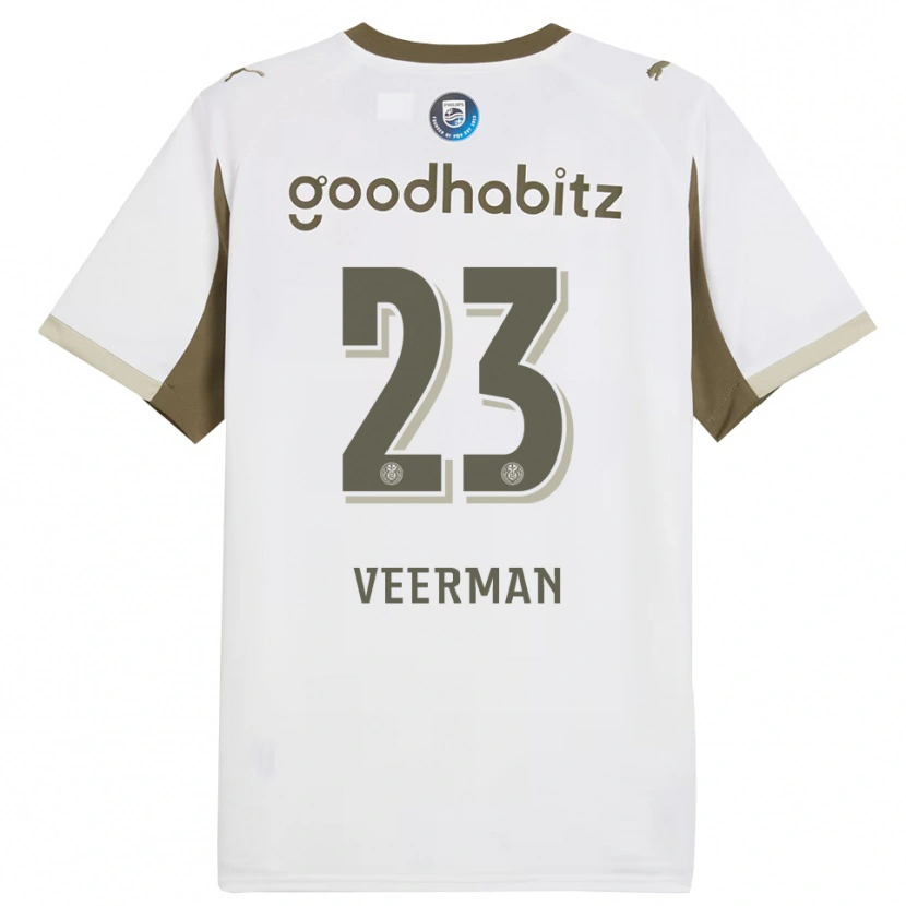 Danxen Uomo Maglia Joey Veerman #23 Bianco Grigio Kit Gara Third 2025/26 Maglietta