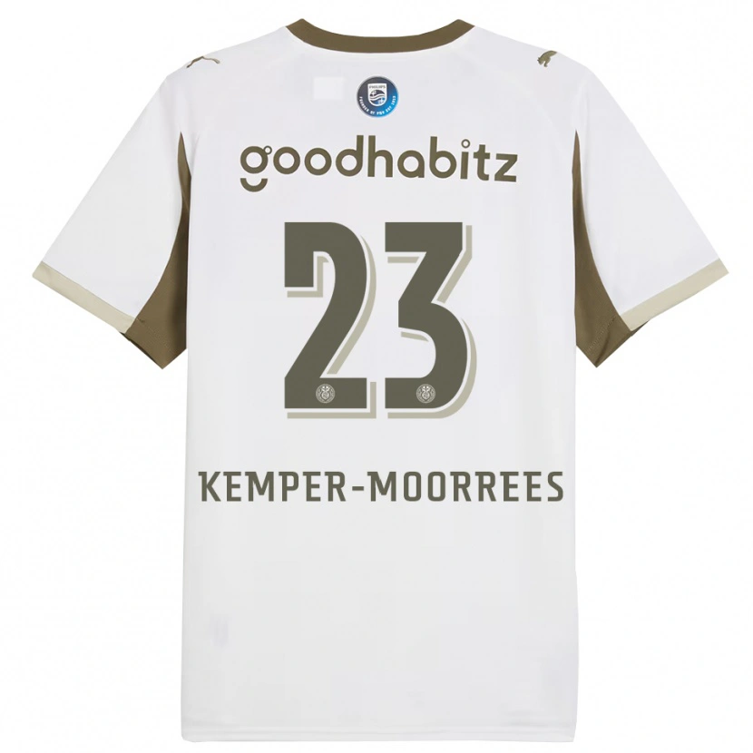 Danxen Uomo Maglia Myrthe Kemper-Moorrees #23 Bianco Grigio Kit Gara Third 2025/26 Maglietta