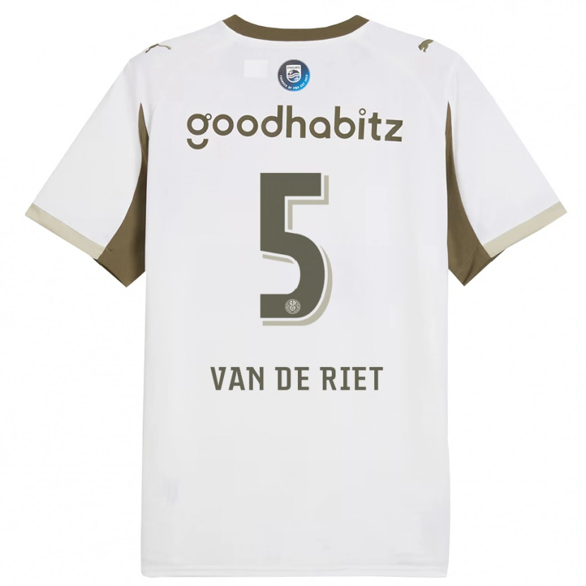 Danxen Uomo Maglia Raf Van De Riet #5 Bianco Grigio Kit Gara Third 2025/26 Maglietta