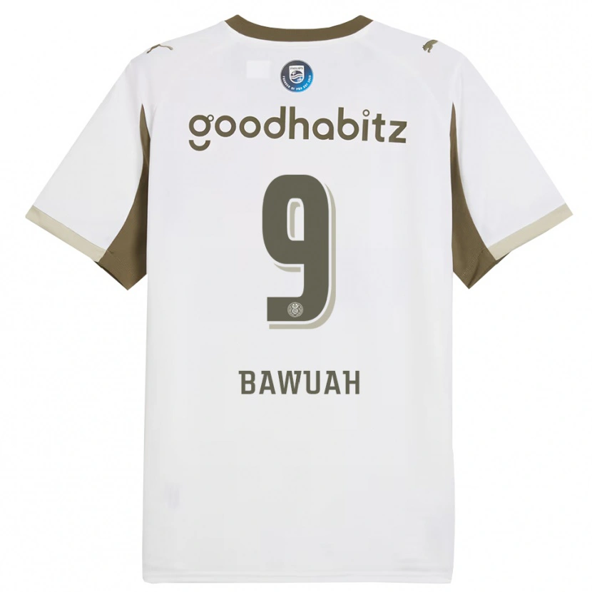 Danxen Uomo Maglia Jordy Bawuah #9 Bianco Grigio Kit Gara Third 2025/26 Maglietta