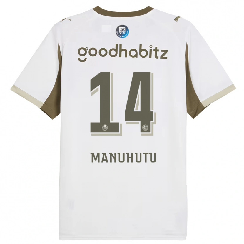 Danxen Uomo Maglia Rivas Manuhutu #14 Bianco Grigio Kit Gara Third 2025/26 Maglietta