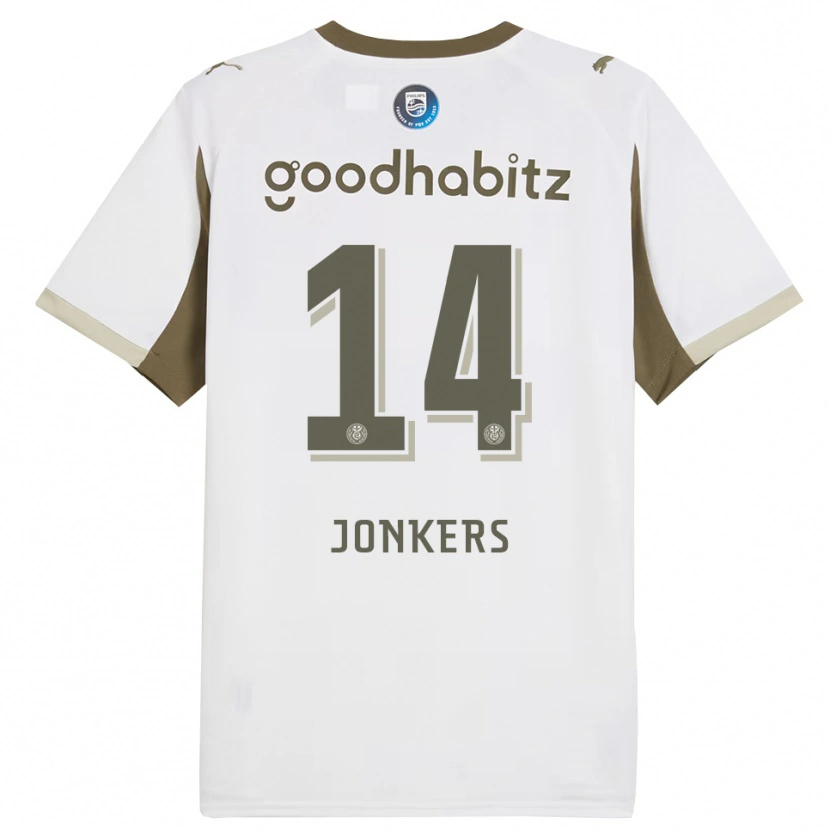 Danxen Uomo Maglia Brent Jonkers #14 Bianco Grigio Kit Gara Third 2025/26 Maglietta