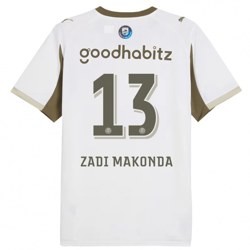 Danxen Uomo Maglia David Zadi Makonda #13 Bianco Grigio Kit Gara Third 2025/26 Maglietta