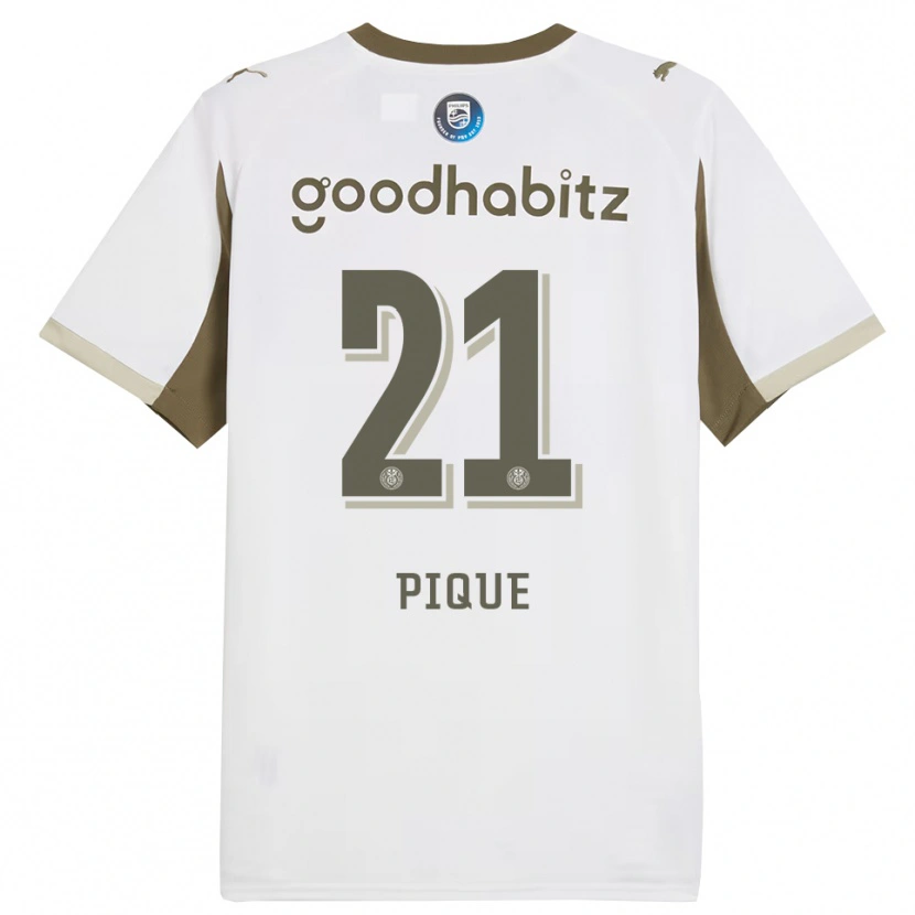 Danxen Uomo Maglia Naomi Piqué #21 Bianco Grigio Kit Gara Third 2025/26 Maglietta