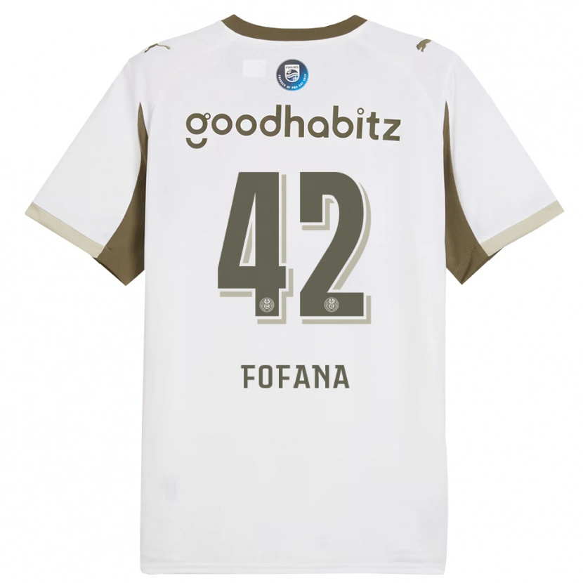 Danxen Uomo Maglia Fode Fofana #42 Bianco Grigio Kit Gara Third 2025/26 Maglietta