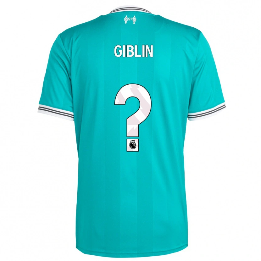 Danxen Uomo Maglia Nathan Giblin #0 Verde Bianco Kit Gara Third 2025/26 Maglietta
