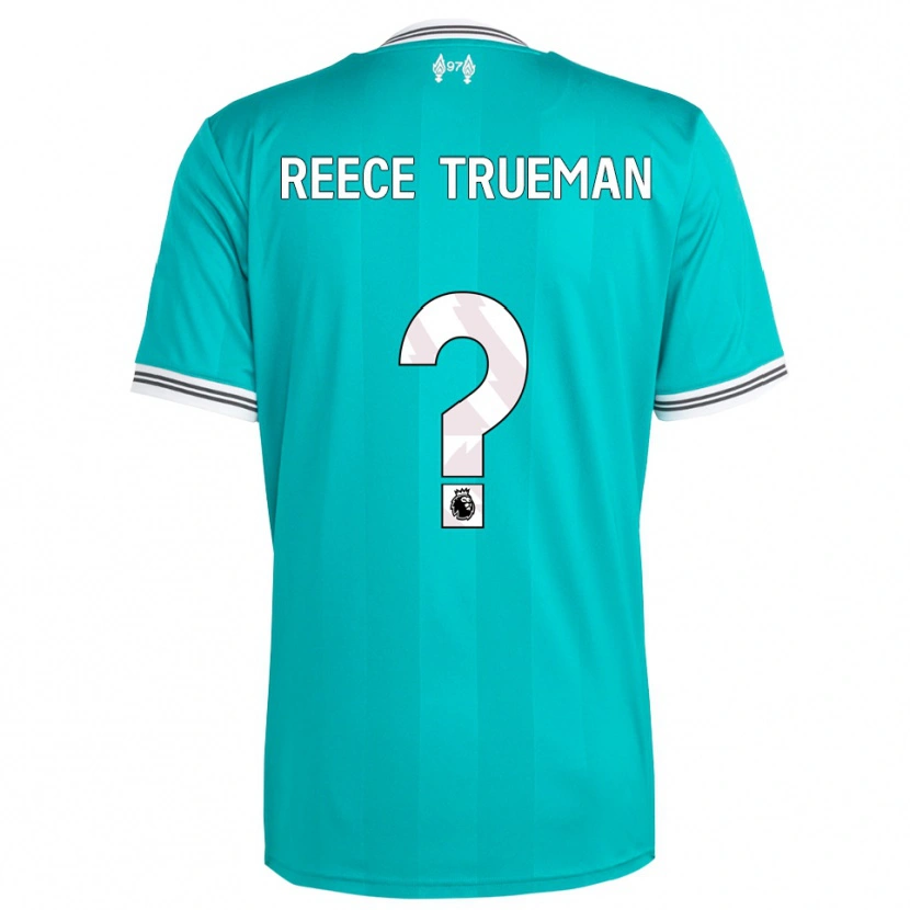 Danxen Uomo Maglia Reece Trueman #0 Verde Bianco Kit Gara Third 2025/26 Maglietta
