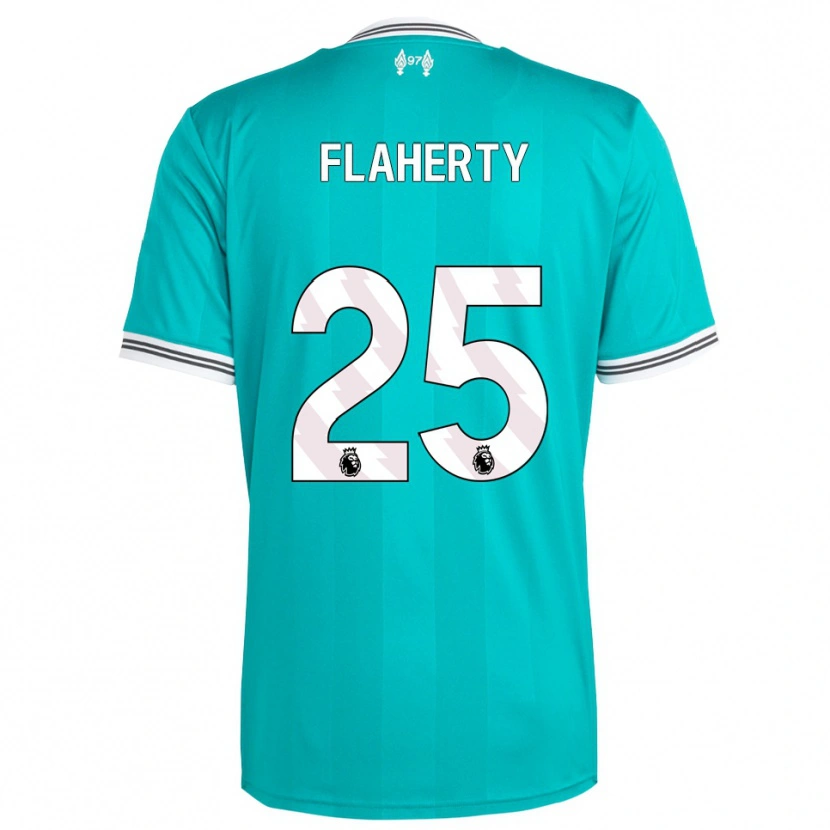 Danxen Uomo Maglia Gilly Flaherty #25 Verde Bianco Kit Gara Third 2025/26 Maglietta