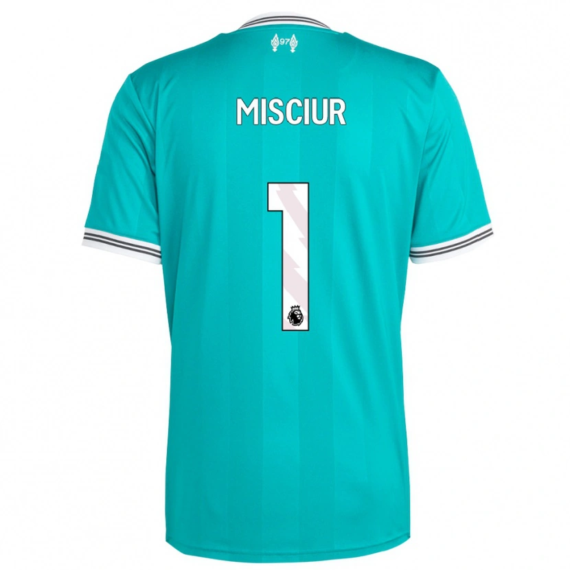 Danxen Uomo Maglia Kornel Misciur #1 Verde Bianco Kit Gara Third 2025/26 Maglietta