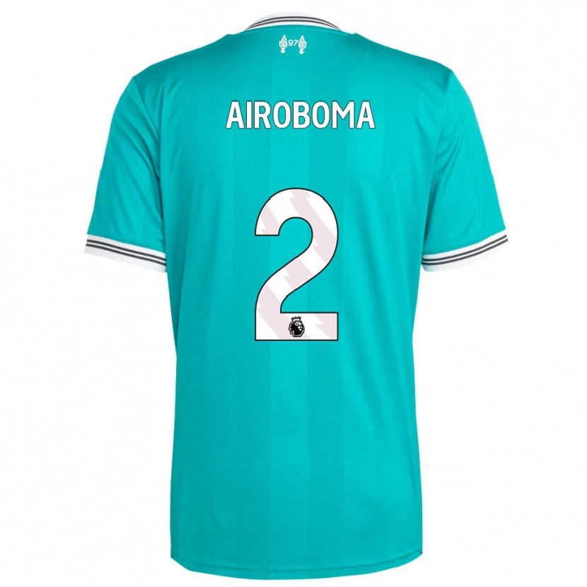 Danxen Uomo Maglia Emmanuel Airoboma #2 Verde Bianco Kit Gara Third 2025/26 Maglietta
