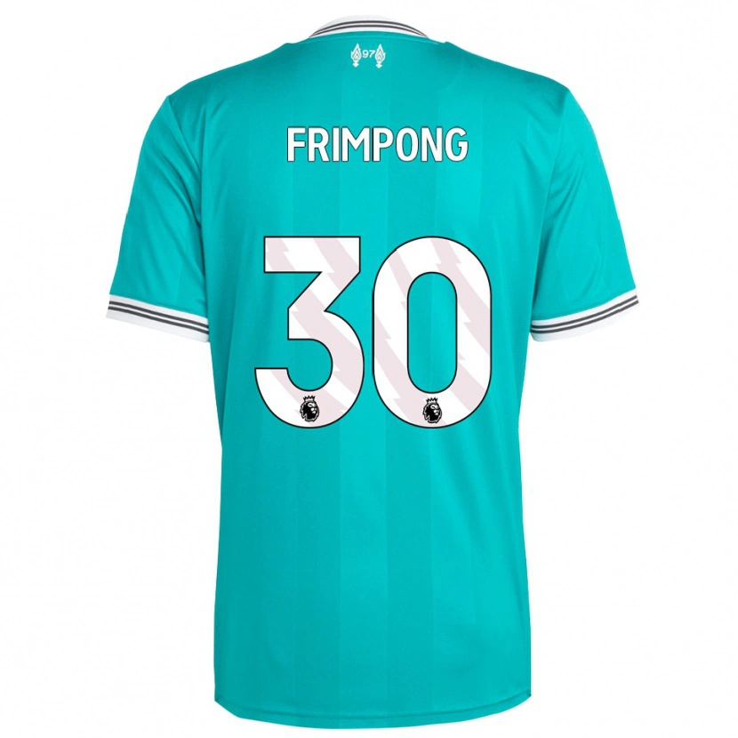 Danxen Uomo Maglia Jeremie Frimpong #30 Verde Bianco Kit Gara Third 2025/26 Maglietta