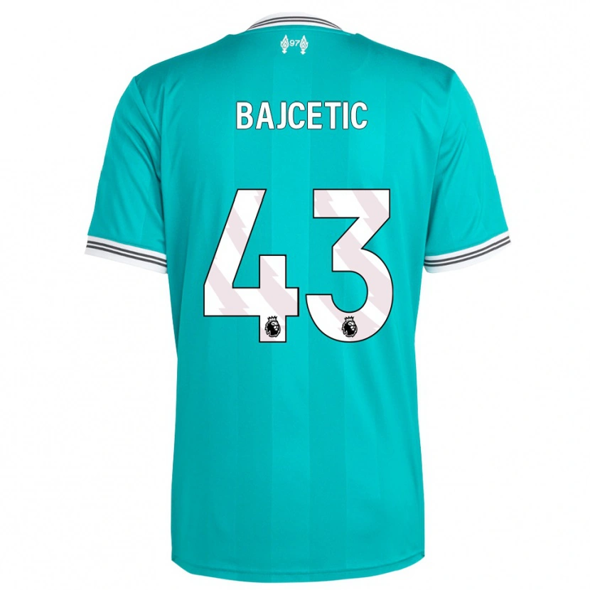 Danxen Uomo Maglia Stefan Bajcetic #43 Verde Bianco Kit Gara Third 2025/26 Maglietta