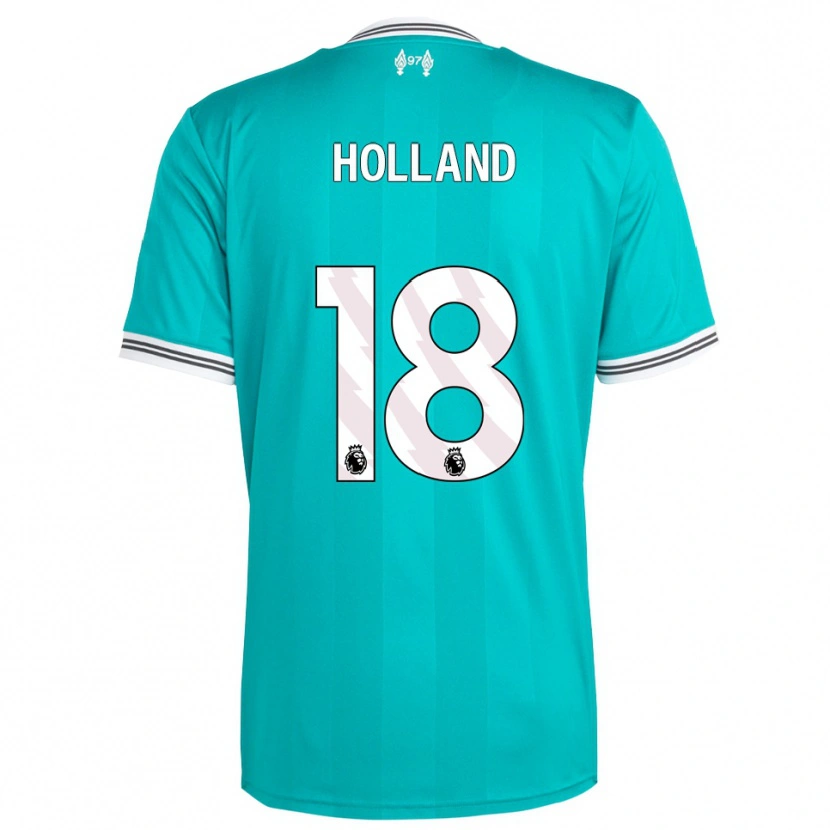 Danxen Uomo Maglia Ceri Holland #18 Verde Bianco Kit Gara Third 2025/26 Maglietta