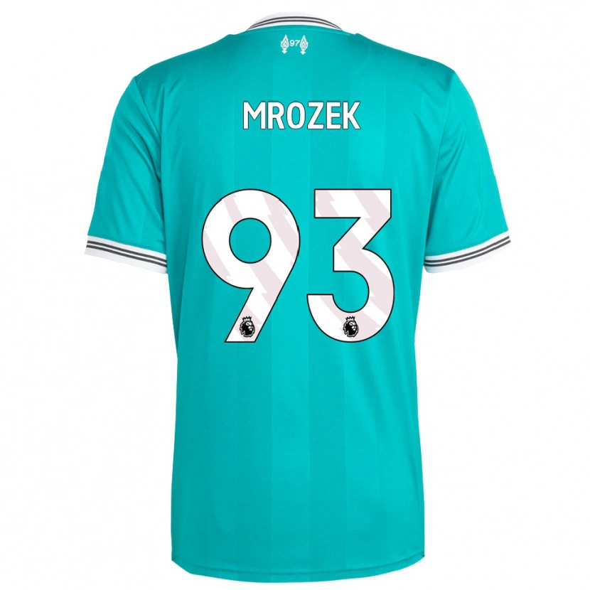 Danxen Uomo Maglia Fabian Mrozek #93 Verde Bianco Kit Gara Third 2025/26 Maglietta