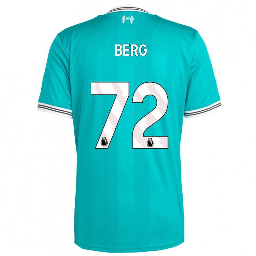 Danxen Uomo Maglia Sepp Van Den Berg #72 Verde Bianco Kit Gara Third 2025/26 Maglietta