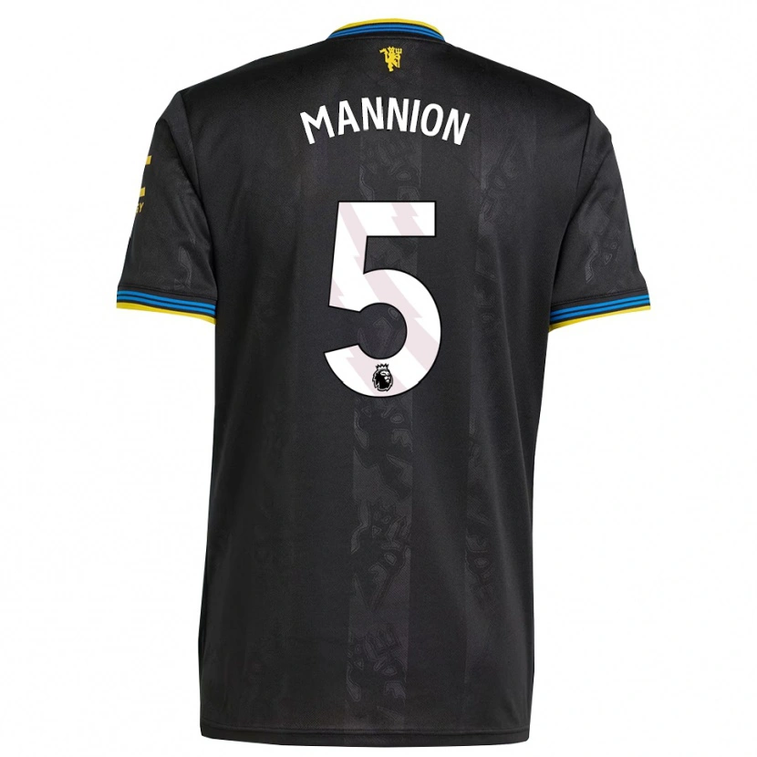 Danxen Uomo Maglia Aoife Mannion #5 Nero Giallo Blu Kit Gara Third 2025/26 Maglietta