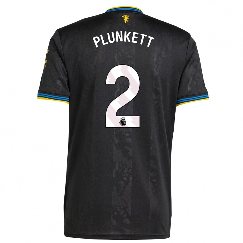 Danxen Uomo Maglia Dante Plunkett #2 Nero Giallo Blu Kit Gara Third 2025/26 Maglietta