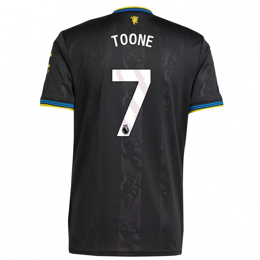 Danxen Uomo Maglia Ella Toone #7 Nero Giallo Blu Kit Gara Third 2025/26 Maglietta