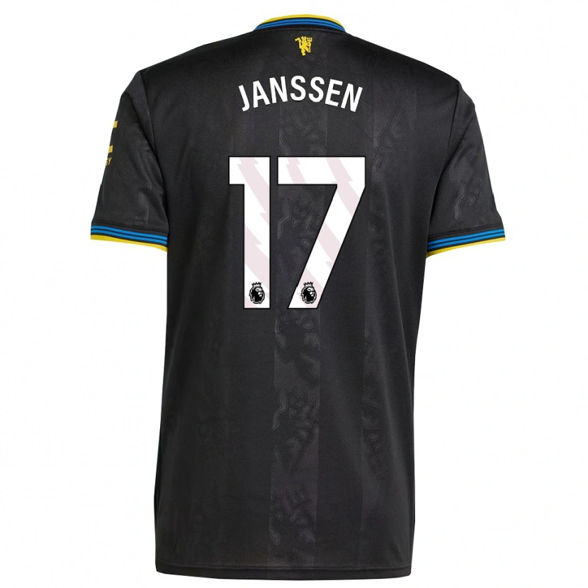 Danxen Uomo Maglia Dominique Janssen #17 Nero Giallo Blu Kit Gara Third 2025/26 Maglietta