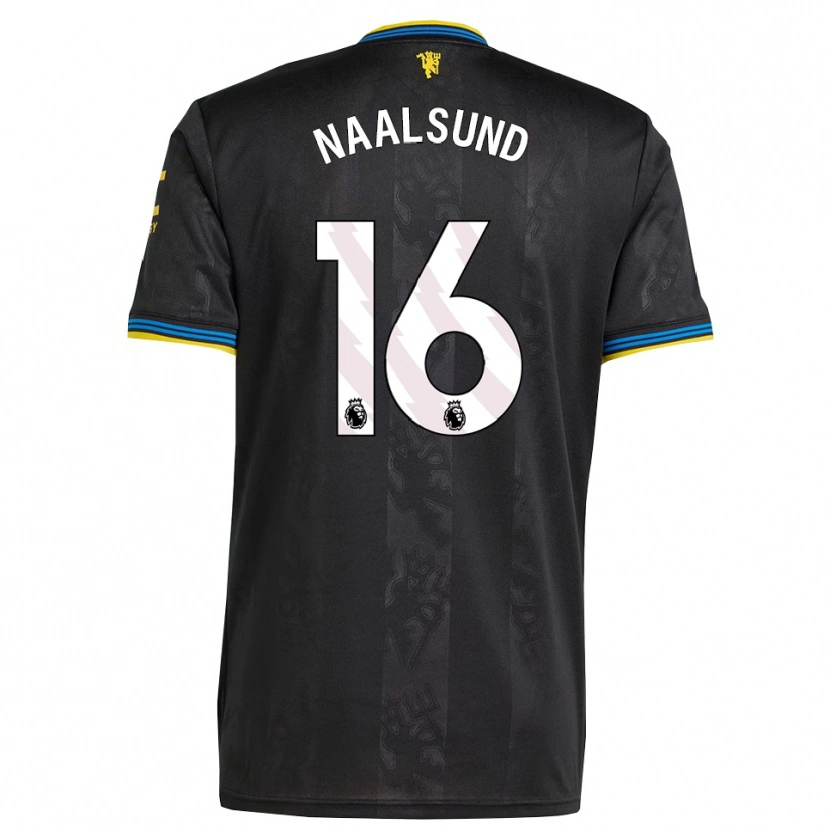 Danxen Uomo Maglia Lisa Naalsund #16 Nero Giallo Blu Kit Gara Third 2025/26 Maglietta