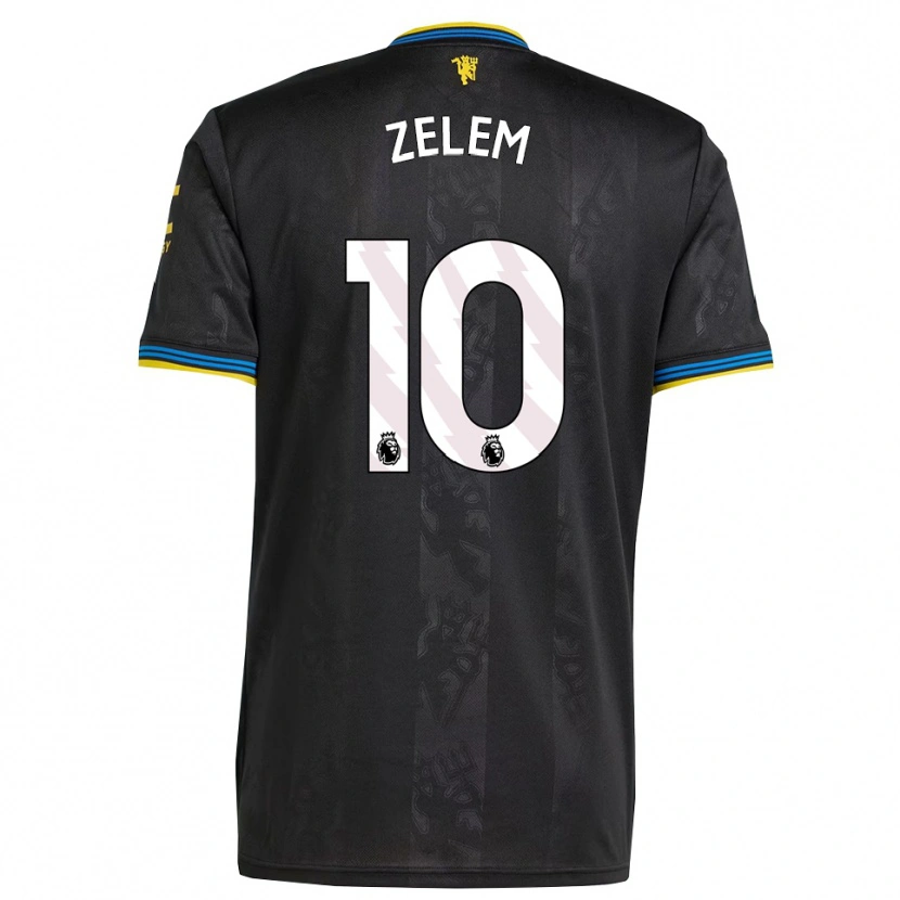 Danxen Uomo Maglia Katie Zelem #10 Nero Giallo Blu Kit Gara Third 2025/26 Maglietta