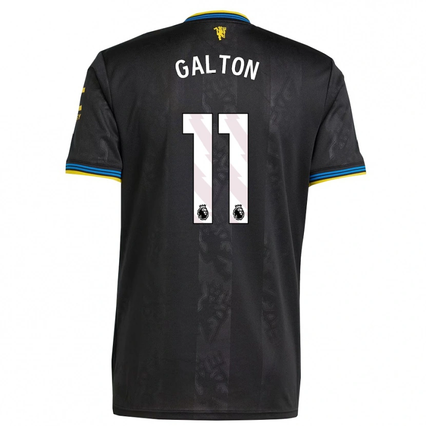 Danxen Uomo Maglia Leah Galton #11 Nero Giallo Blu Kit Gara Third 2025/26 Maglietta